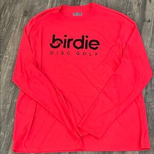 Birdie Men's Long Sleeve Performance Tee - Neon Pink